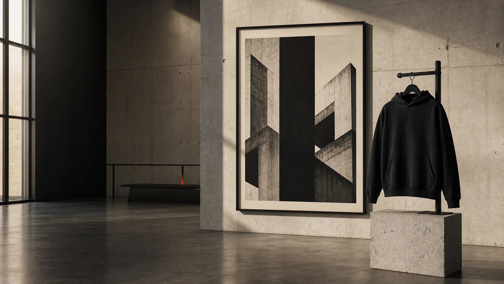[MKR] Founder Apparel und Art Print in brutalistischem Galerie-Interior
